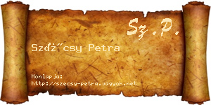 Szécsy Petra névjegykártya